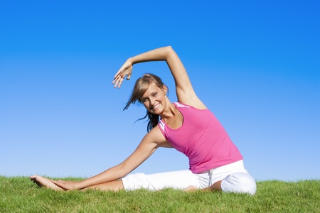 Beautiful Woman Exercisingの写真素材