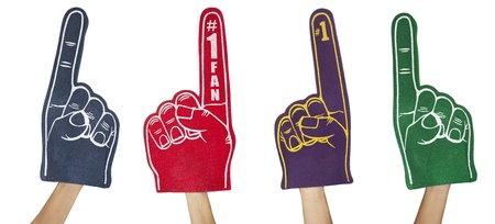 Fan Foam Fingersの写真素材