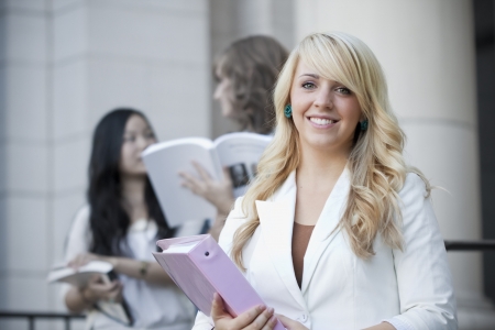 Female College Student Smilingの写真素材