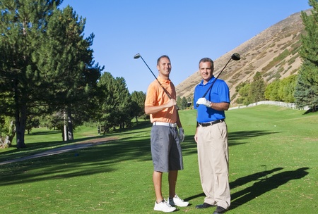 Golfers on the Golf Courseの写真素材