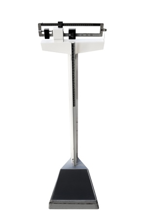 Medical Weight Scale isolated on whiteの写真素材