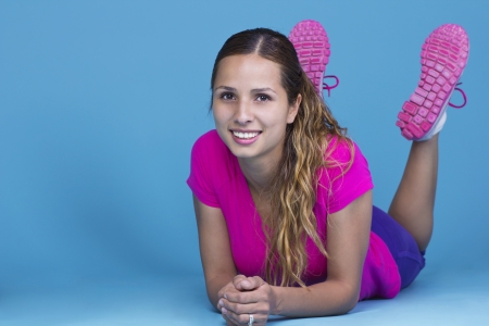 Hispanic Fitness Woman Portraitの写真素材