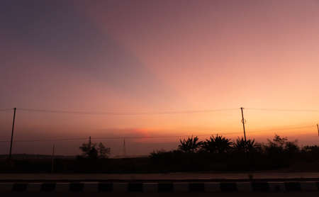 night in the city indonesiaの写真素材