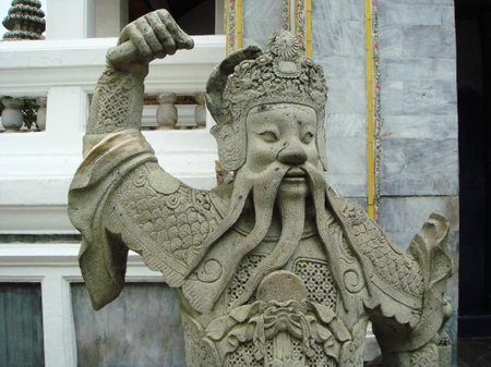 Chinese statue at Pho temple, Bangkok, Thailandの写真素材