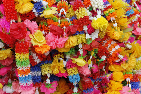 fake flowersの写真素材