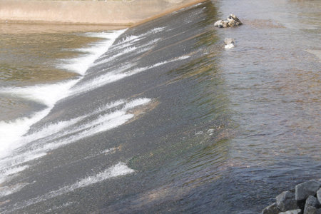 water fall from the goldenの写真素材