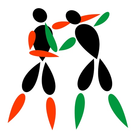 Muay Thai martial art popular around the worldのイラスト素材