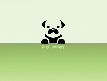 Images design pug puppy - Illustrationsのイラスト素材