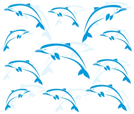 Wallpaper images of dolphinsのイラスト素材