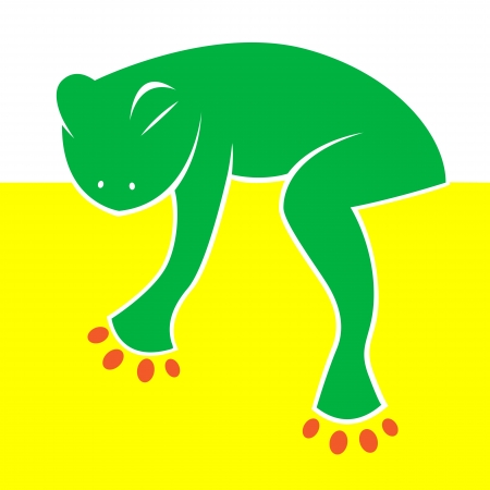 Vector image of the frog sleeping comfortablyのイラスト素材