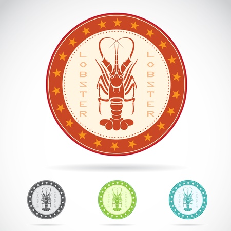 Set of lobster label on white backgroundのイラスト素材