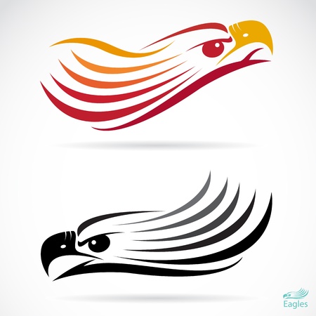 Head of an eagle in the form of the stylized tattooのイラスト素材