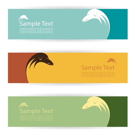 Vector image of an dog banners .のイラスト素材