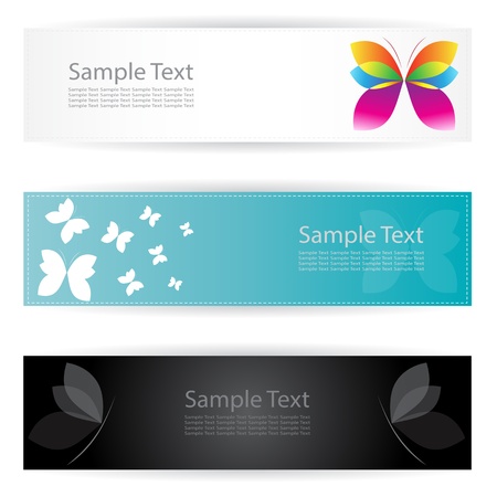 Vector image of an butterfly banners .のイラスト素材