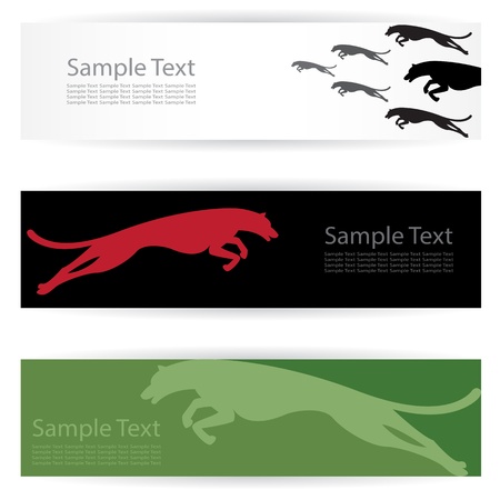 Vector image of an dog banners .のイラスト素材