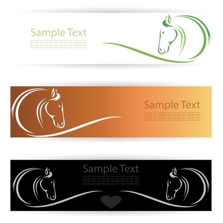 Vector image of an horse banners .のイラスト素材