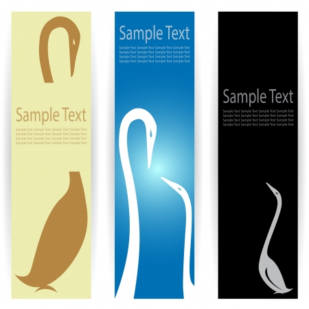 Vector image of an goose banners .のイラスト素材