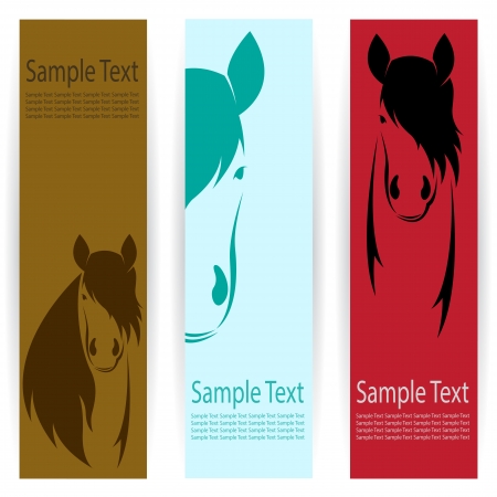 Vector image of an horse banners .のイラスト素材