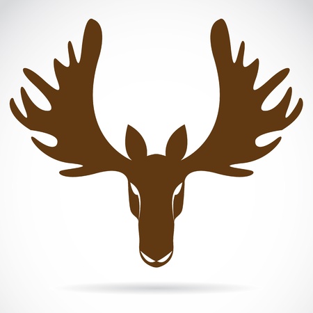 image of an deer head  on a white backgroundのイラスト素材