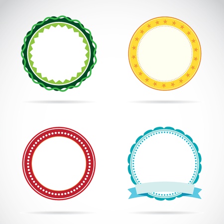 Set of label on white backgroundのイラスト素材