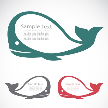 The design of the whale on white backgroundのイラスト素材