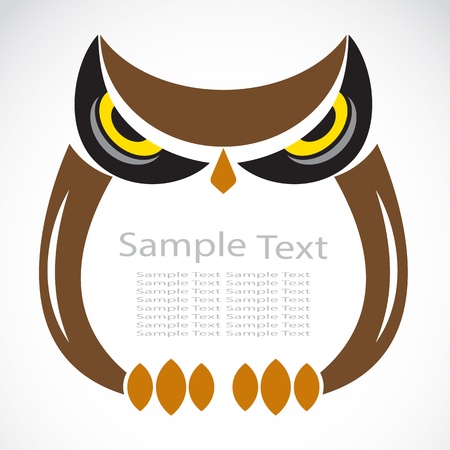 The design of the owl on white backgroundのイラスト素材