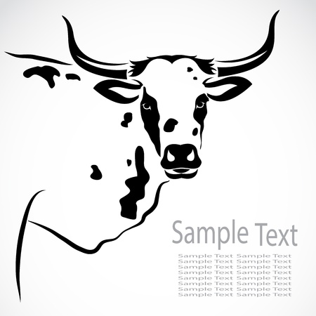 image of an cow on white backgroundのイラスト素材