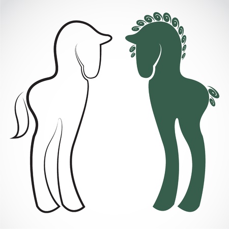  image of an horse on white backgroundのイラスト素材
