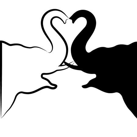 image of an elephant on a white backgroundのイラスト素材