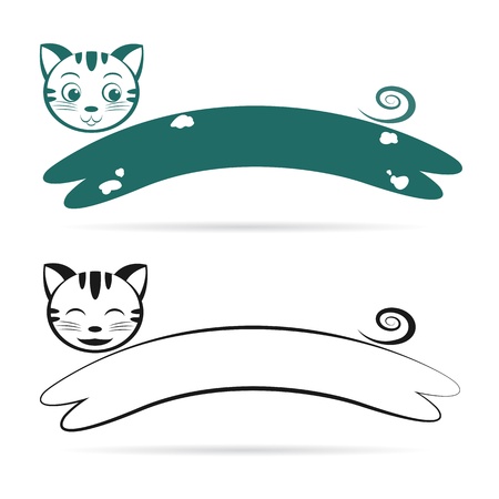 cat on a white backgroundのイラスト素材