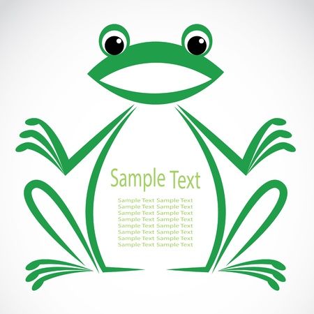 image of an frog on white backgroundのイラスト素材
