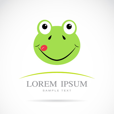 Vector image of an frog head on white backgroundのイラスト素材