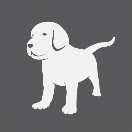 Vector image of an Labrador puppies のイラスト素材
