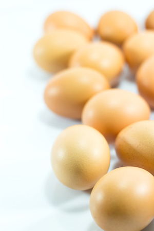eggs isolated on white backgroundの写真素材