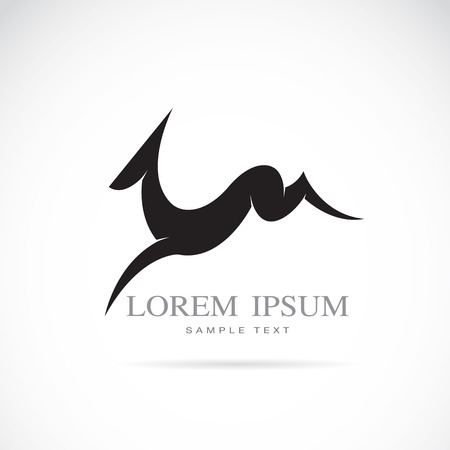 Vector image of deer design on white backgroundのイラスト素材