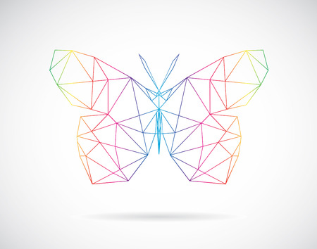Vector image of an butterfly design on white backgroundのイラスト素材