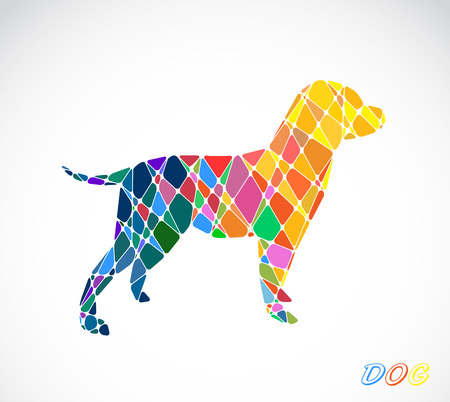 Labrador dog abstract isolated on a white backgrounds のイラスト素材