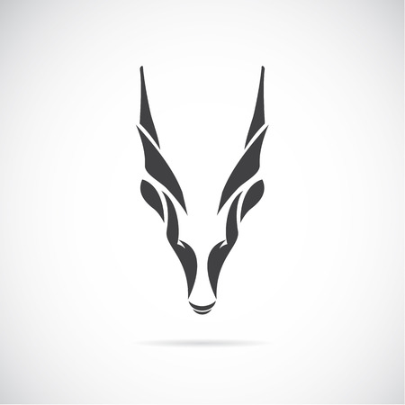 image of an goat head  Goral  on white backgroundのイラスト素材