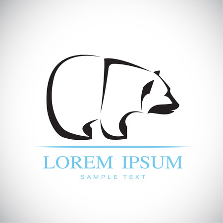 Vector image of an bear on white backgroundのイラスト素材