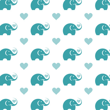 Seamless wallpaper elephant. のイラスト素材