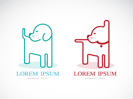 Vector image of an dog design on white backgroundのイラスト素材