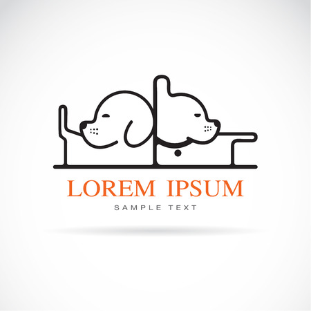 Vector image of an dog design on white backgroundのイラスト素材