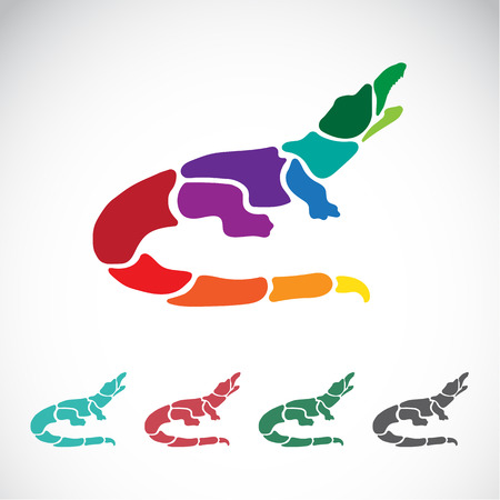 Vector image of an crocodile design on white backgroundのイラスト素材