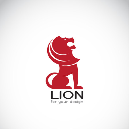 Vector image of an lion design on white backgroundのイラスト素材
