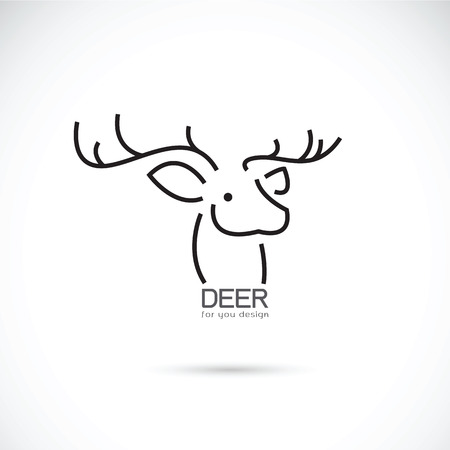 Vector image of an deer head design on a white backgroundのイラスト素材