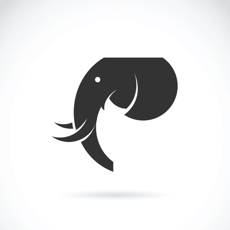 Vector image of an elephant head design on a white backgroundのイラスト素材