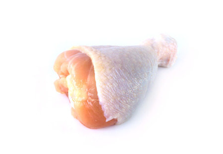 Image of Chicken Drumstick on a white backgroundの写真素材