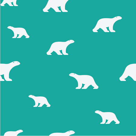 Vector seamless pattern with bear on blue background. wallpaperのイラスト素材