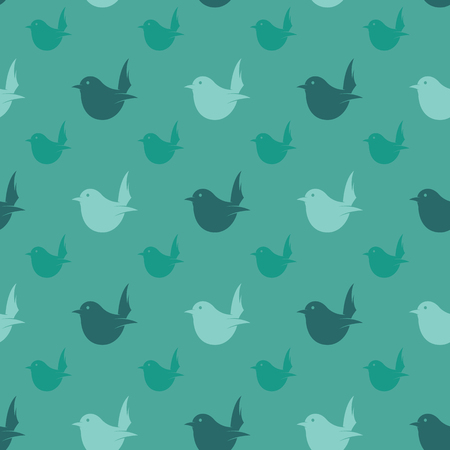 Bird vector art background design for fabric and decor. Seamless patternのイラスト素材