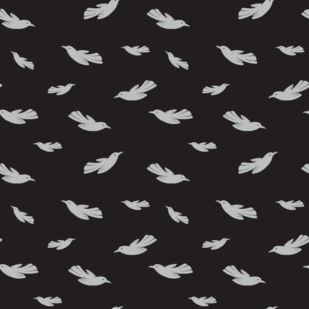 Bird vector art background design for fabric and decor. Seamless patternのイラスト素材